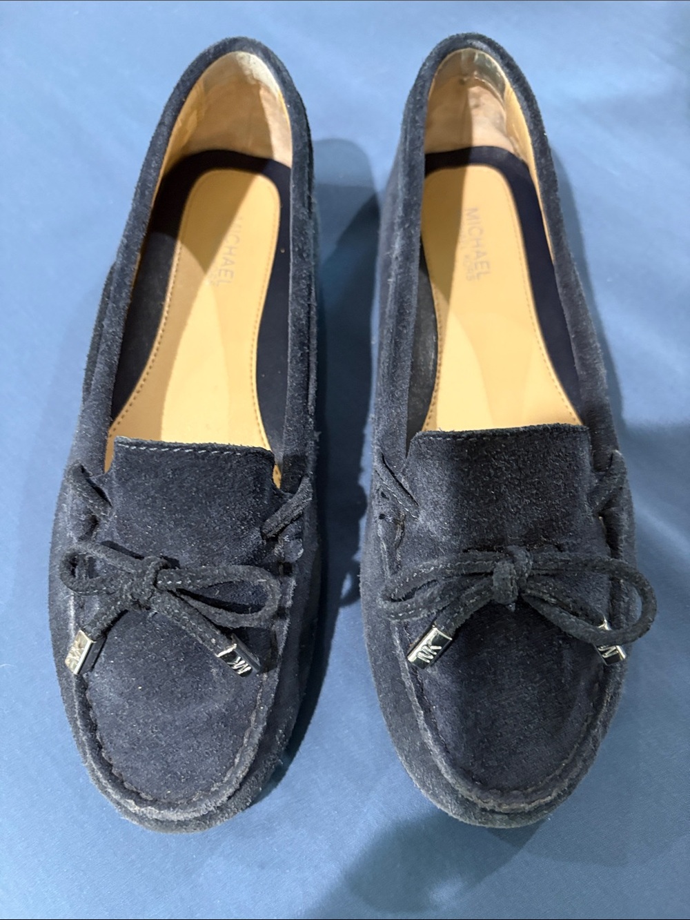 Michael Kors Women's Dark Navy Suede Moccasin Loafers